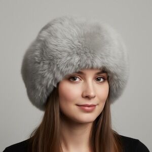 Peruvian Soul Gray Alpaca Fur Hat Genuine Handmade Timeless Luxe Winter‎ Cossack